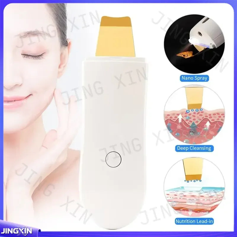 Vaporizador Facial 3 en 1, Limpiador Ultrasónico con EMS, Removedor de Puntos Negros, Dispositivo de Belleza Hidratante para Poros Faciales