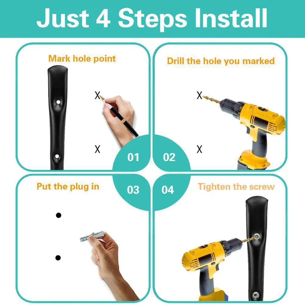 Juego de 4 ganchos de pared resistentes para almacenamiento de kayak, soportes de garaje tipo jumbo para canoa y kayak