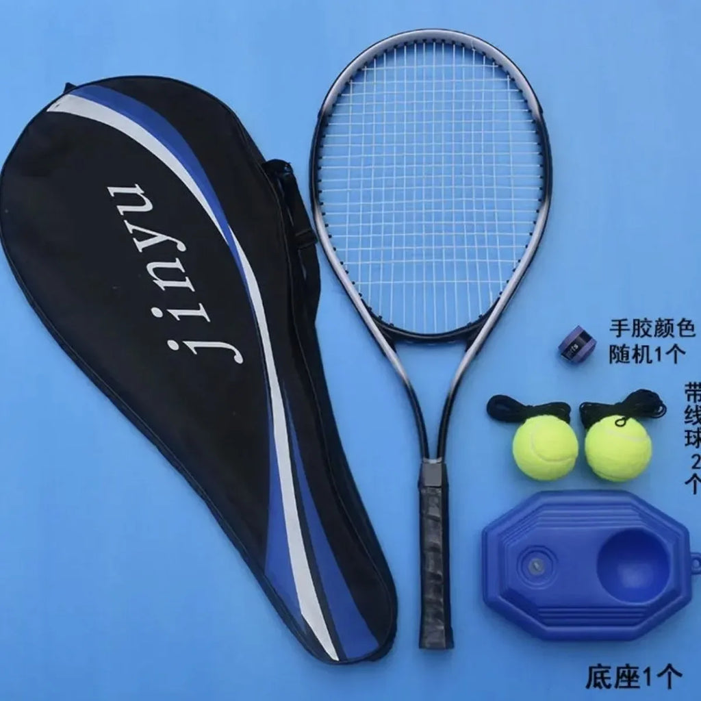 Entrenador de tenis individual, rebote de tenis individual, línea de rebote de juego automático, raqueta individual ultraligera, raqueta de tenis deportiva doble