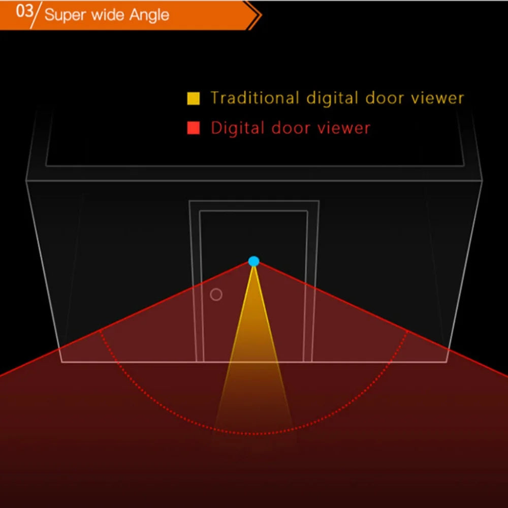 Visor de puerta Digital, mirilla, cámara de puerta, timbre, visión nocturna de 2,8 pulgadas, sesión de fotos, monitoreo de puerta Digital para seguridad del hogar
