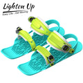 Mini patines de esquí para adultos, fijaciones ajustables cortas para nieve, zapatos de esquí portátiles, palas de nieve para deportes de invierno