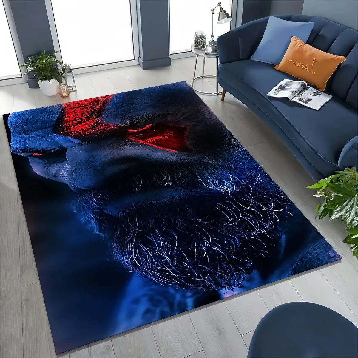 Alfombra de God of War Kratos para dormitorio, sala de estar, sofá, decoración del hogar, felpudo, alfombrilla antideslizante grande para juegos infantiles