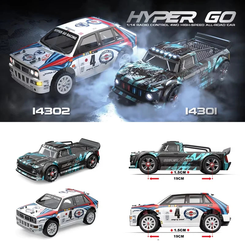 Coche teledirigido MJX Hyper Go 1:14 2.4G 4WD eléctrico de alta velocidad todoterreno Monster Truck para niños