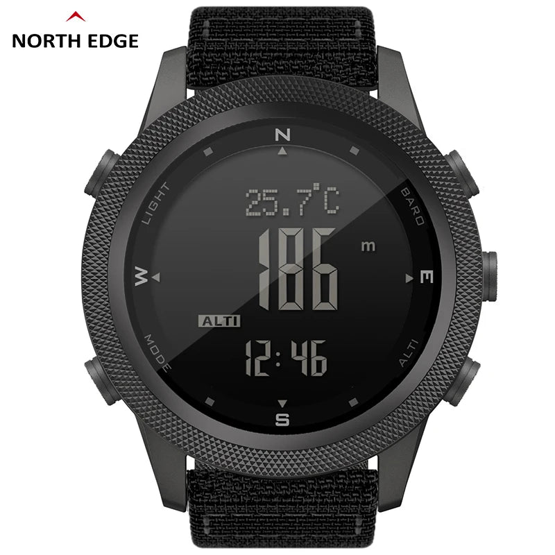 RELOJ DIGITAL PARA HOMBRE NORTH EDGE APACHE-46, DEPORTIVO, PARA CORRER, NATACIÓN, ALTÍMETRO, BARÓMETRO, BRÚJULA, RESISTENTE AL AGUA 50M