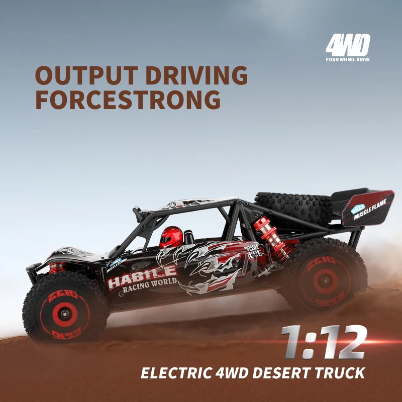 WLtoys 124016 124017 Coche RC de Alta Velocidad 75km/h, Camioneta Eléctrica 4x4 Todoterreno con Control Remoto, Vehículo de Carreras para Derrapes y Escalada, Juguetes