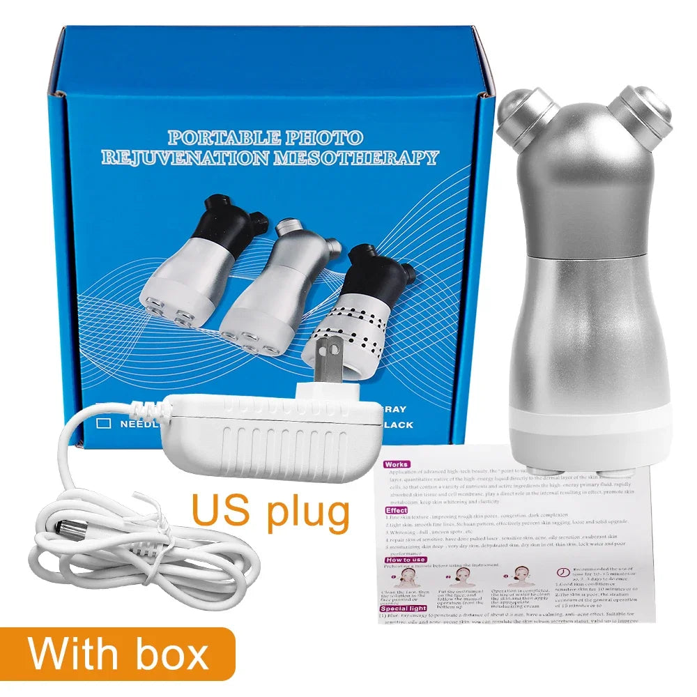 Máquina de Belleza con Microcorriente, RF, LED y Fotones  Masajeador de Electroporación Gratuito para Rejuvenecimiento, Reafirmación y Lifting Facial y de la Piel
