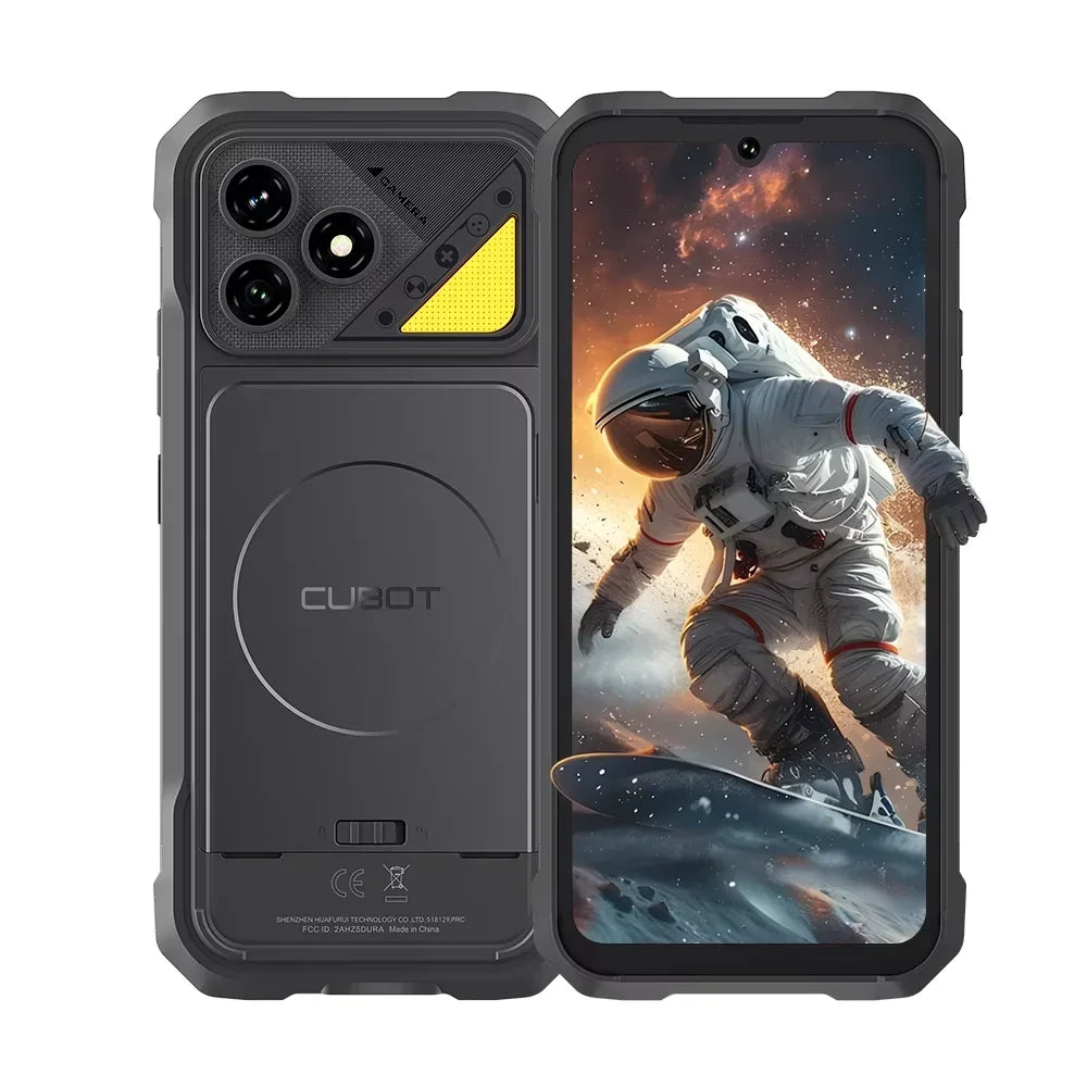 Smartphone resistente Cubot Kingkong Dura Android, 16 GB (8+8) y 32 GB (12+20) de RAM, 128 GB/256 GB de ROM, pantalla de 6,88" a 120 Hz, NFC, desbloqueo facial y por huella dactilar