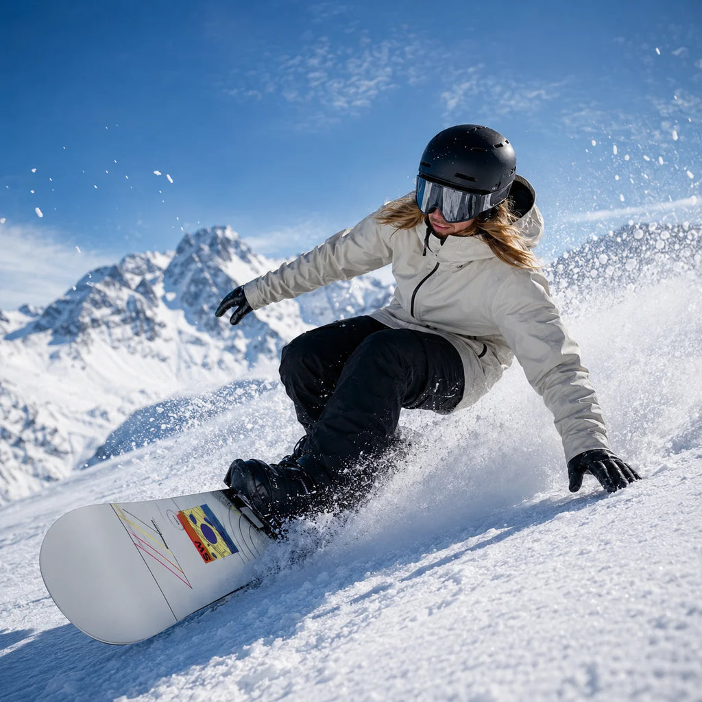 Set de Snowboard con Botas y Fijaciones, Tabla All-Mountain Freestyle de 66cm para Deportes de Invierno para Adultos