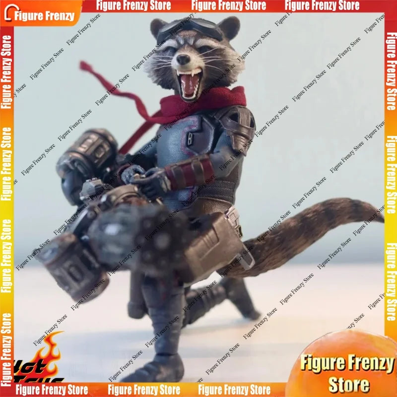 Oferta especial: Figura de acción coleccionable auténtica de Hot Toys HT Guardianes de la Galaxia Vol. 3 Rocket Raccoon y Cosmo MMS548 MMS708, escala 1/6.