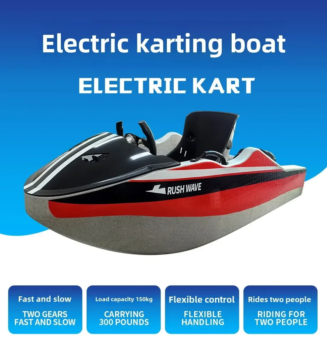 Mini Bote Eléctrico 2026, para Deportes Acuáticos, Esquí Acuático, Entretenimiento, Pesca Multifuncional