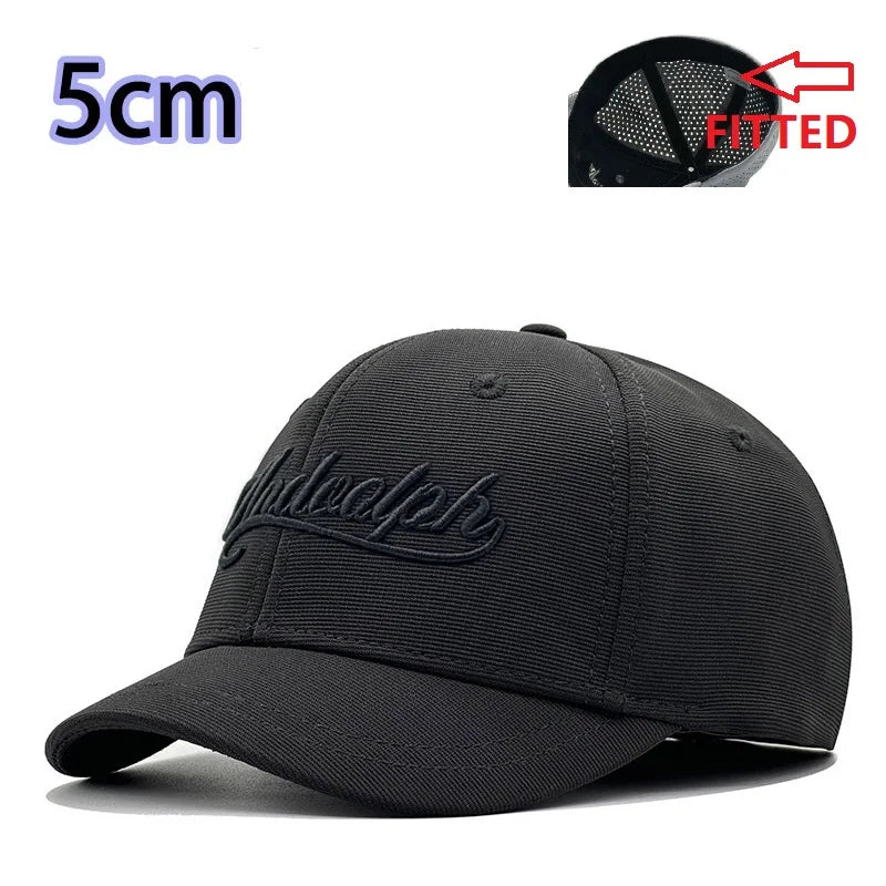 Gorras de béisbol cerradas para hombre y mujer, gorras para cabezas grandes y pequeñas, artículos de sombrerería de alta calidad