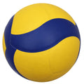 Balón de voleibol de tamaño 5, de poliuretano, para entrenamiento en interiores y exteriores, balón de voleibol de playa resistente al agua, ideal para el gimnasio escolar, color azul y amarillo.
