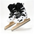 Patines de hielo ajustables con velocidad regulable, para adultos y principiantes, con cuchilla de acero al carbono y estructura de aluminio, botas de patinaje sobre hielo para uso en exteriores, talla 36-45.