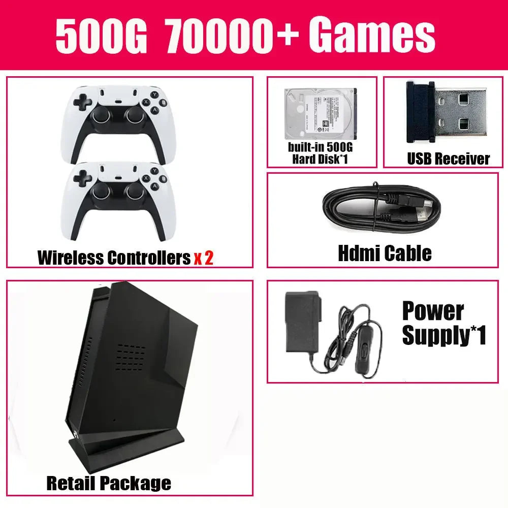 Batocera and Windows 11 Retro Game Box G3 Pro with 16GB RAM and 2/4TB HDD, featuring over 99,999 games. Compatible with PS2, PS3