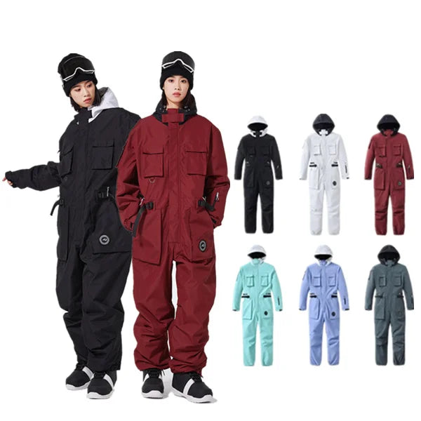Mono de esquí unisex de alta calidad para invierno, traje de una sola pieza, resistente al viento, impermeable y cálido, para hombres y mujeres, ideal para actividades al aire libre en la nieve.