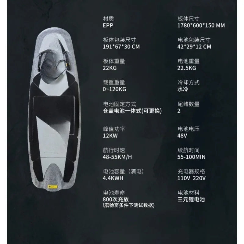 Tablas de surf motorizadas, lanchas rápidas, esquís acuáticos, karts eléctricos, motos acuáticas, tablas de surf con hidroala, tablas de surf eléctricas