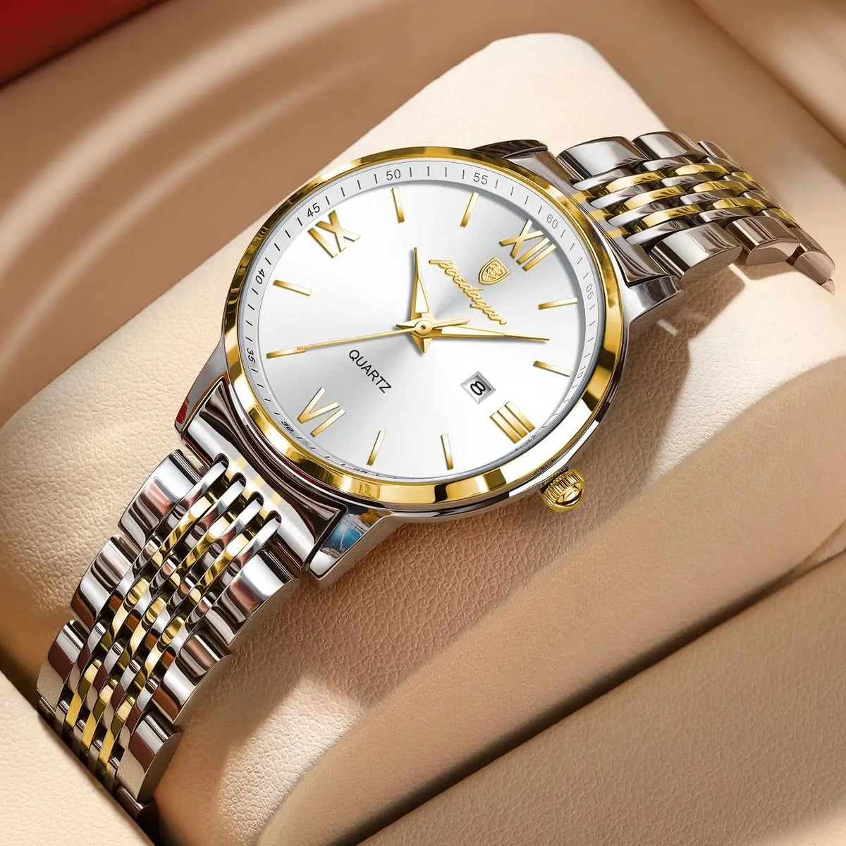 Reloj de pulsera para mujer POEDAGAR original de alta calidad, resistente al agua, luminoso, con fecha, de acero inoxidable, de cuarzo