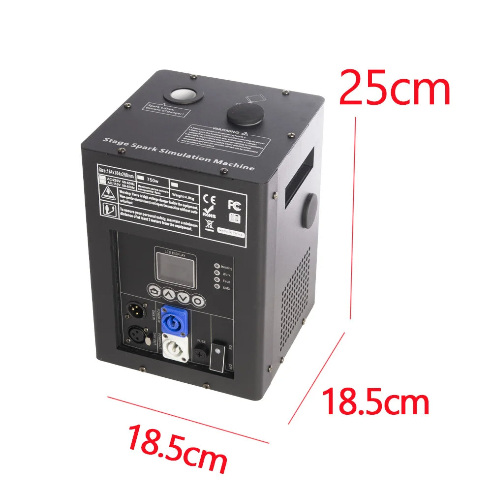Máquina de chispa fría de 700W, máquina fría para club nocturno de boda, equipo rociador de llama fría, máquina de escenario