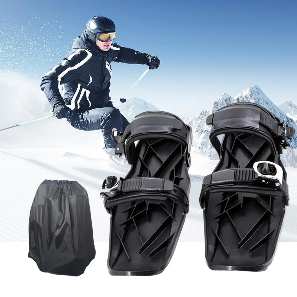 Esquís Cortos, Snowskates Cortos, Accesorio Compacto para Esquí, Herramientas de Esquí Multifuncionales Ajustables, Ligero, Antideslizante, para Nieve