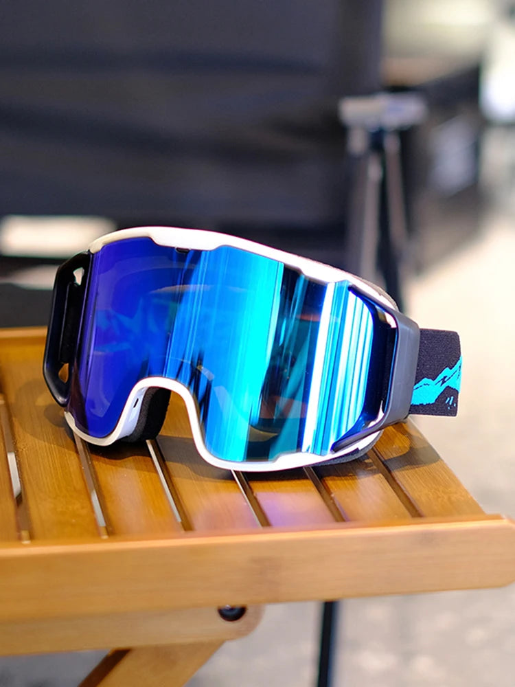 Gafas de esquí de doble capa antivaho, gafas de snowboard para hombres y mujeres, deportes de invierno al aire libre, protección UV, gafas de esquí de fondo