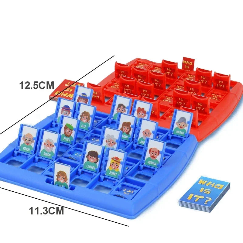 Juego de mesa de adivinanzas "Quién soy", juego de rompecabezas interactivo para dos personas con tablero portátil, adecuado para niños