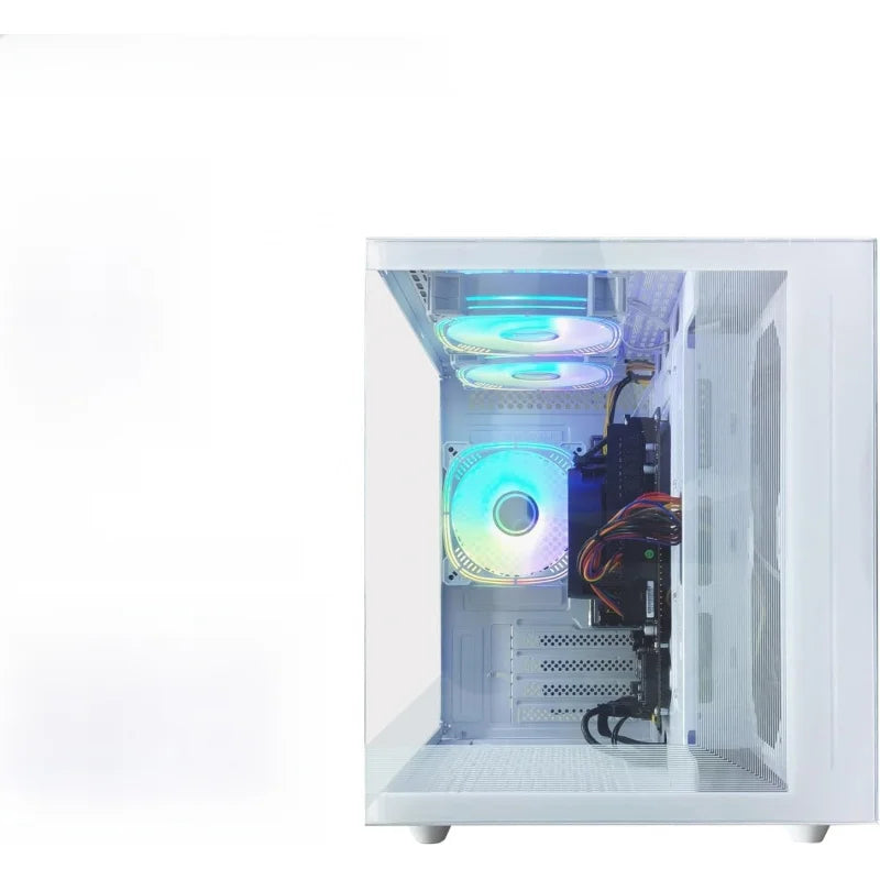PC para Juegos, SSD NVMe de 1 TB, 32 GB de RAM, WiFi 6, Computadora de Escritorio Preensamblada (Blanca, 5700G, 1 TB, DOS, GB, 16)