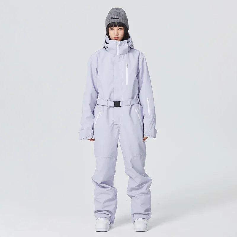 2025 Suites de esquí de invierno para mujer, chándal de esquí cálido para exteriores, trajes de Snowboard a prueba de viento, ropa para parejas, monos de nieve impermeables