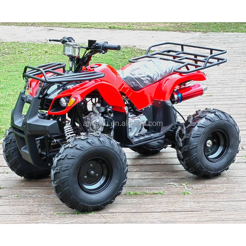 ATV Todoterreno de 125cc, Motocicleta de Cuatro Ruedas, Bicicleta de Montaña para Adultos, ATV Quad con Transmisión por Cadena, 125c
