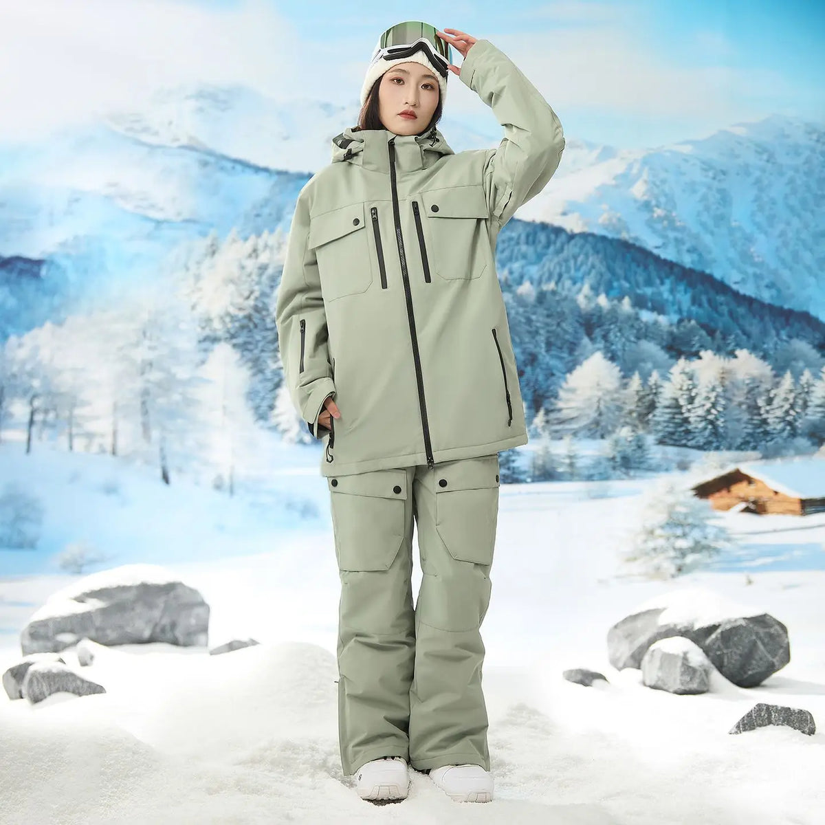 Nuevo Conjunto de Traje de Esquí Individual y Doble Original, Ropa de Esquí Impermeable y Gruesa para Hombre, Ropa Universal Cálida para Mujer