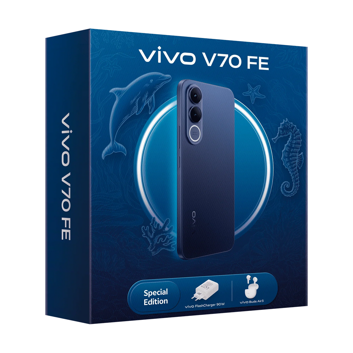 Smartphone vivo V70 FE 5G versión europea, 8GB+256GB, OriginOS 6, Dimensity 7360-Turbo, LPDDR5X, UFS 3.1, 7000 mAh, 90W, IP69