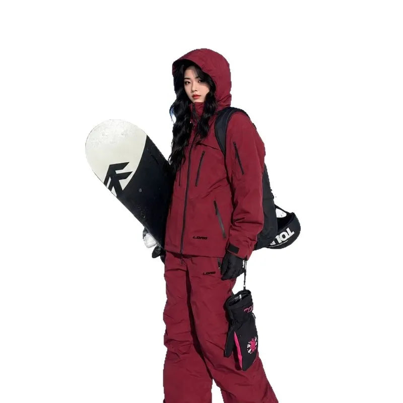 Nuevo conjunto de traje para esquí y snowboard, ideal para actividades al aire libre, con aislamiento térmico, resistente al viento e impermeable, y con diseño que evita la entrada de nieve.