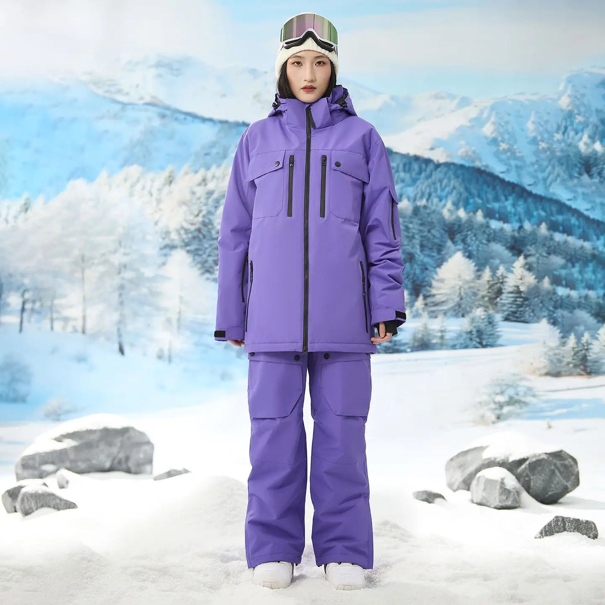 Nuevo Conjunto de Traje de Esquí Individual y Doble Original, Ropa de Esquí Impermeable y Gruesa para Hombre, Ropa Universal Cálida para Mujer