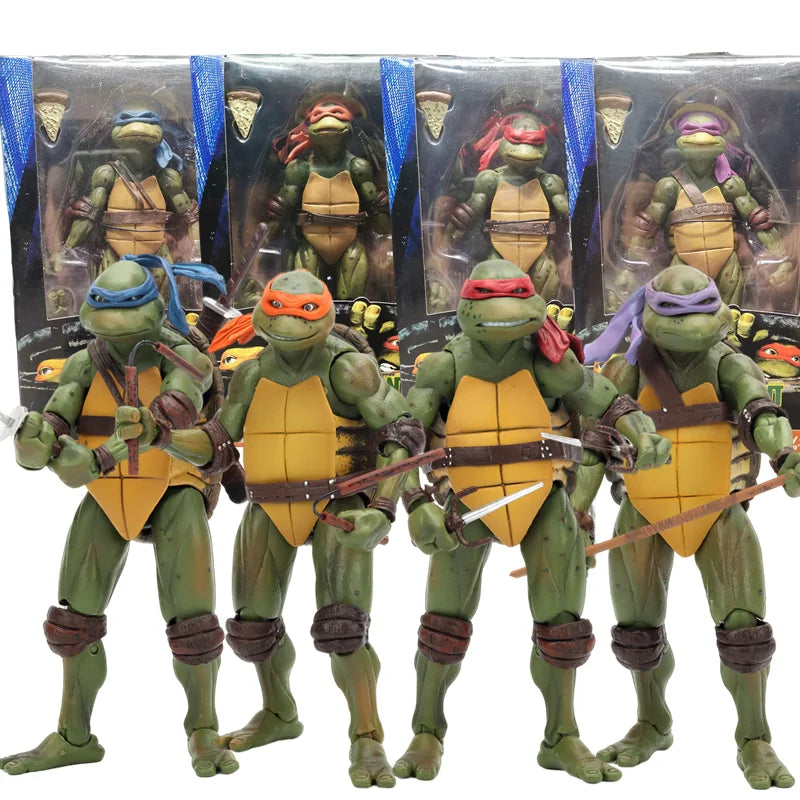 Figura de acción de Leonardo, Raphael y Donatello de las Tortugas Ninja TMNT de NECA, modelo de juguete, regalo para niños