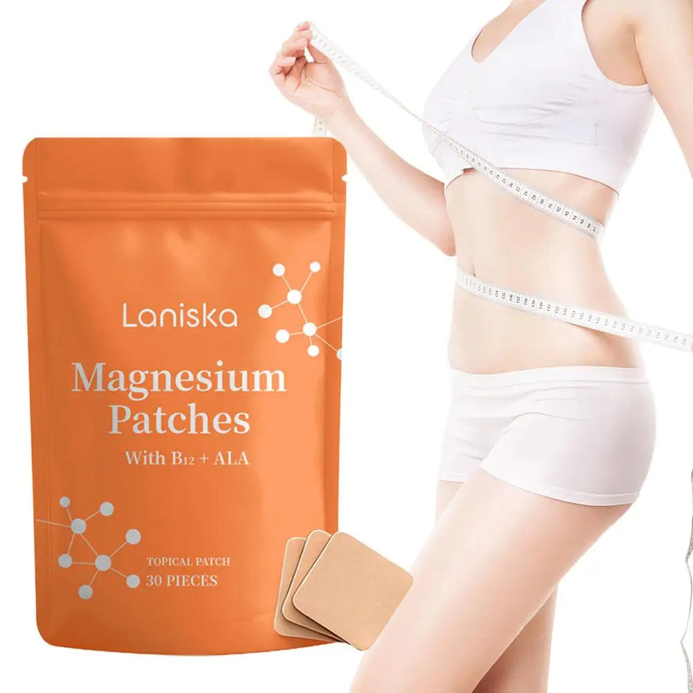 30 Parches de Magnesio y Multivitaminas para Estimular el Metabolismo y el Apetito, con Vitamina B12 y Complejo de Vitamina E Transdérmicos para el Control de Peso