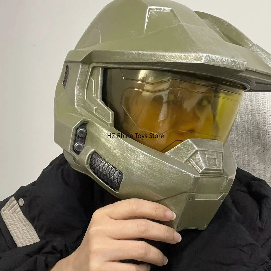 Casco de Star Black Series Wars, modelo Ha-lo Master Chief, para Halloween, cosplay, accesorio de casco verde, ideal como regalo de cumpleaños o Navidad, TK108.
