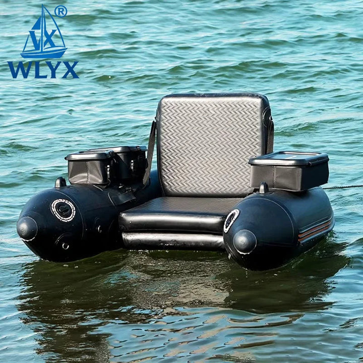 Bote Inflable Personalizable para una Persona, Bote Pontón, Material de PVC Grueso, Canoa de Remo, Kayak para Pesca