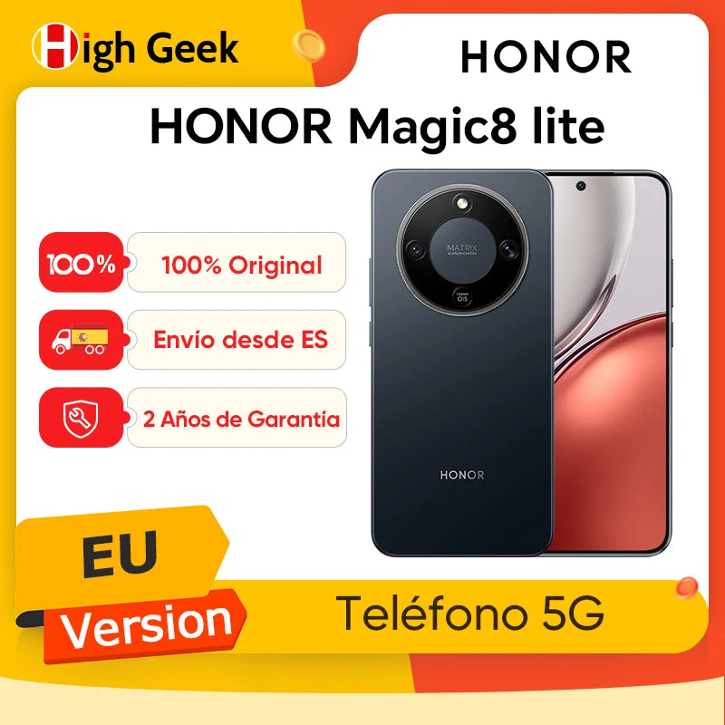 HONOR Magic8 lite, batería de 7500 mAh, cámara principal de 108 MP, pantalla AMOLED de 6,79 pulgadas y 120 Hz, IP69K, versión europea