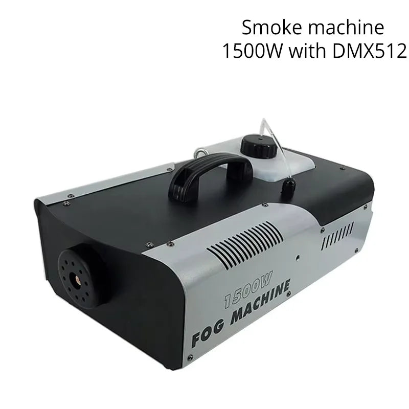 Máquina de humo para DJ, Control remoto con cable, 1500W, nebulizador DMX, control remoto para Halloween, boda, Club, Bar, escenario DMX