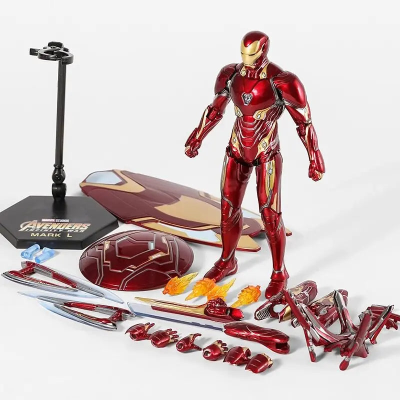 Figura de acción Iron Man Mark 50, modelo coleccionable de lujo con articulaciones completas y accesorios reemplazables, ideal para que los fanáticos del anime lo coleccionen.