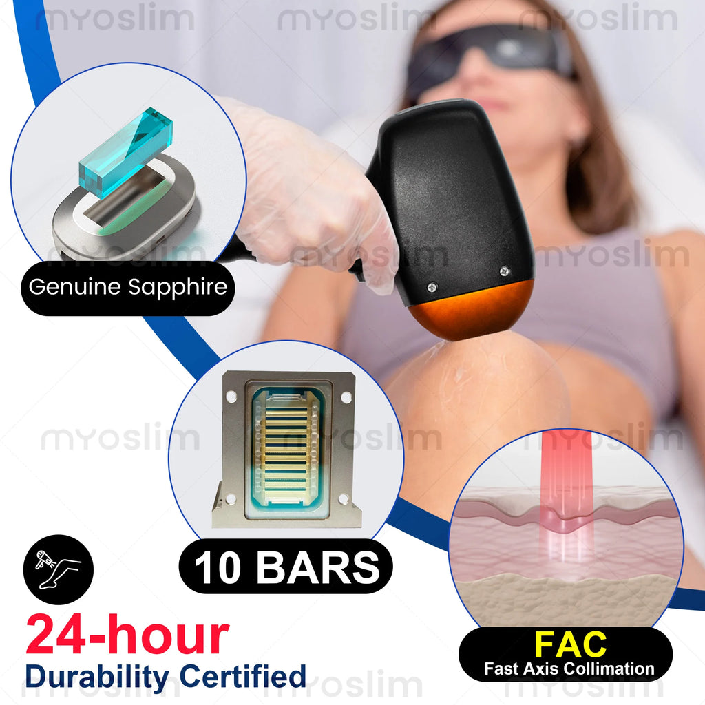Máquina láser 4 en 1 de 7000 W, 6 longitudes de onda, para depilación, eliminación de tatuajes, preencendido FAC, rejuvenecimiento de la piel, dispositivo de belleza.