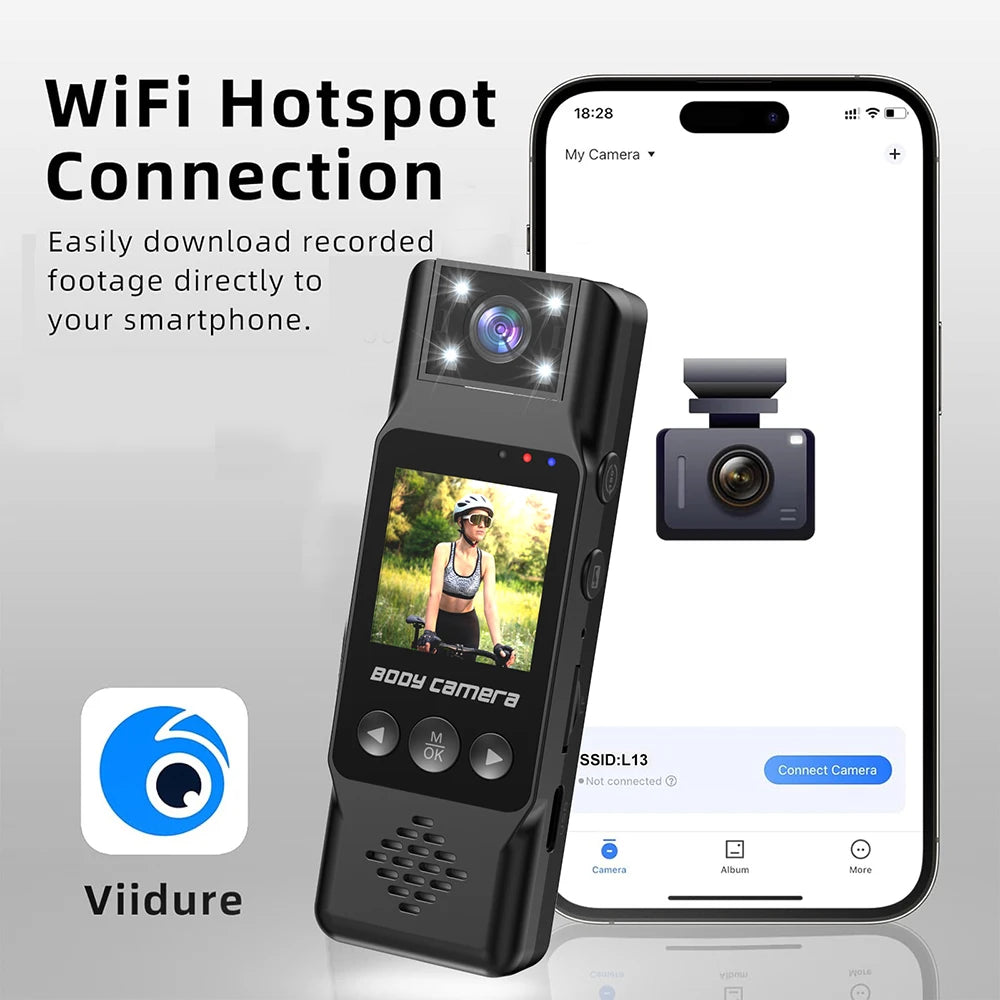 Mini cámara portátil Wifi de 1080P, grabadora de vídeo Digital usada, policía, visión nocturna, cámara corporal, videocámara en miniatura infrarroja