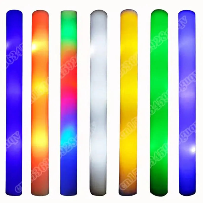 30 Uds. De barras luminosas de espuma con 3 modos, barra luminosa intermitente Led colorida que brilla en la oscuridad, suministros para fiestas para conciertos de Raves de boda