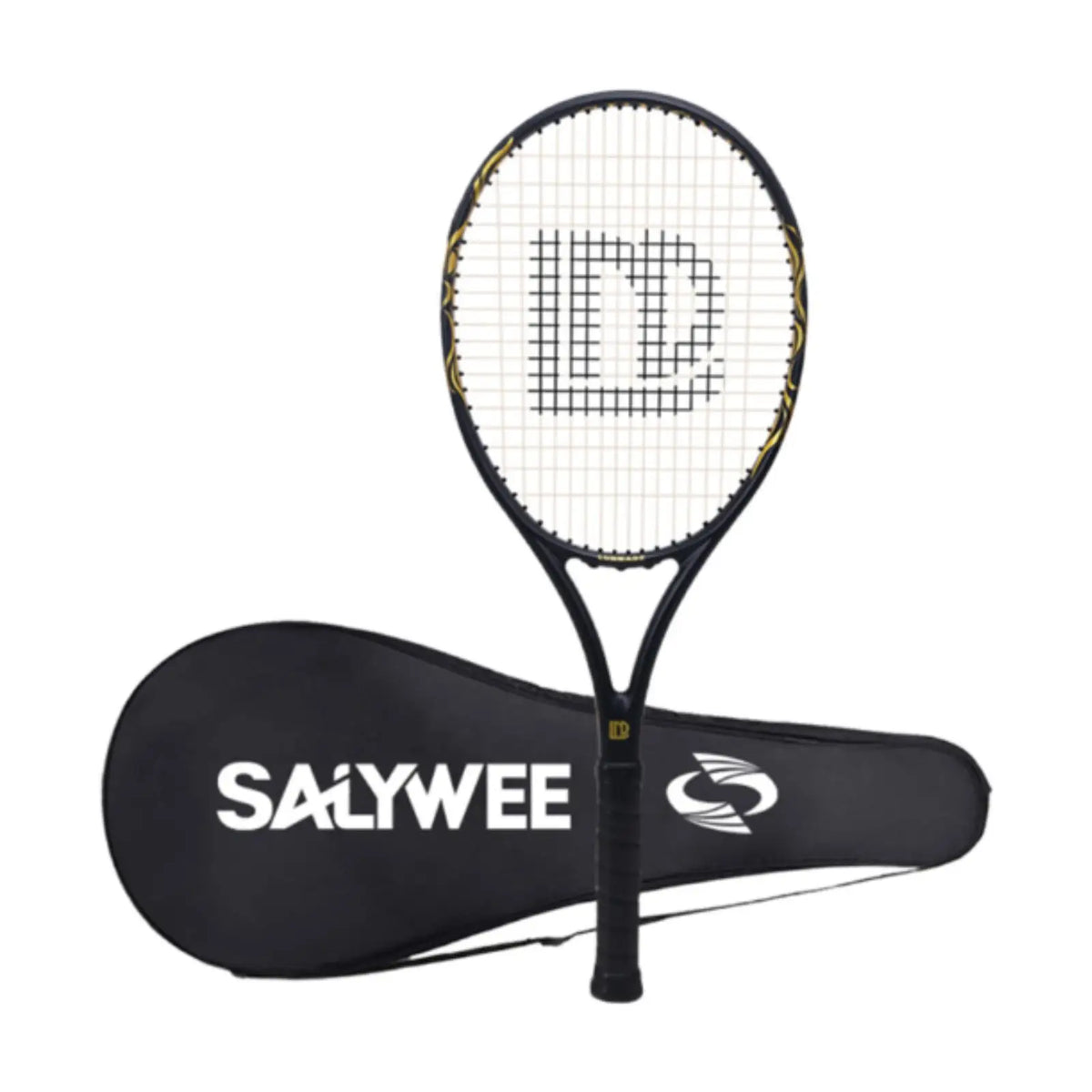 Raqueta de tenis con bolsa, agarre cómodo para hombres y mujeres, raqueta de tenis portátil profesional para práctica en jardín, playa y patio trasero