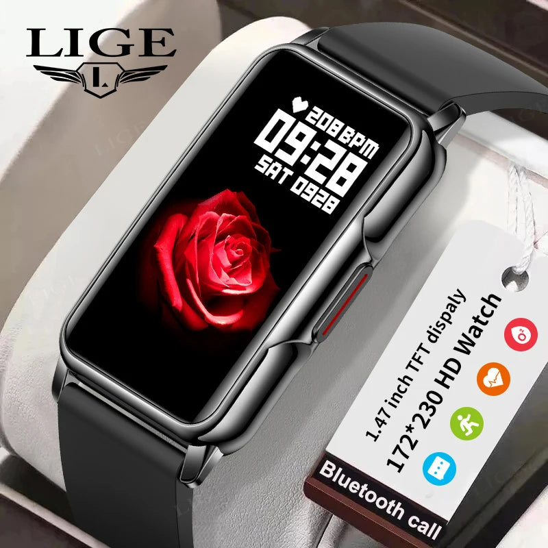 Reloj inteligente LIGE, pulsera de actividad física para hombre y mujer, banda deportiva, podómetro, monitor de frecuencia cardíaca y sueño, smartwatch resistente al agua