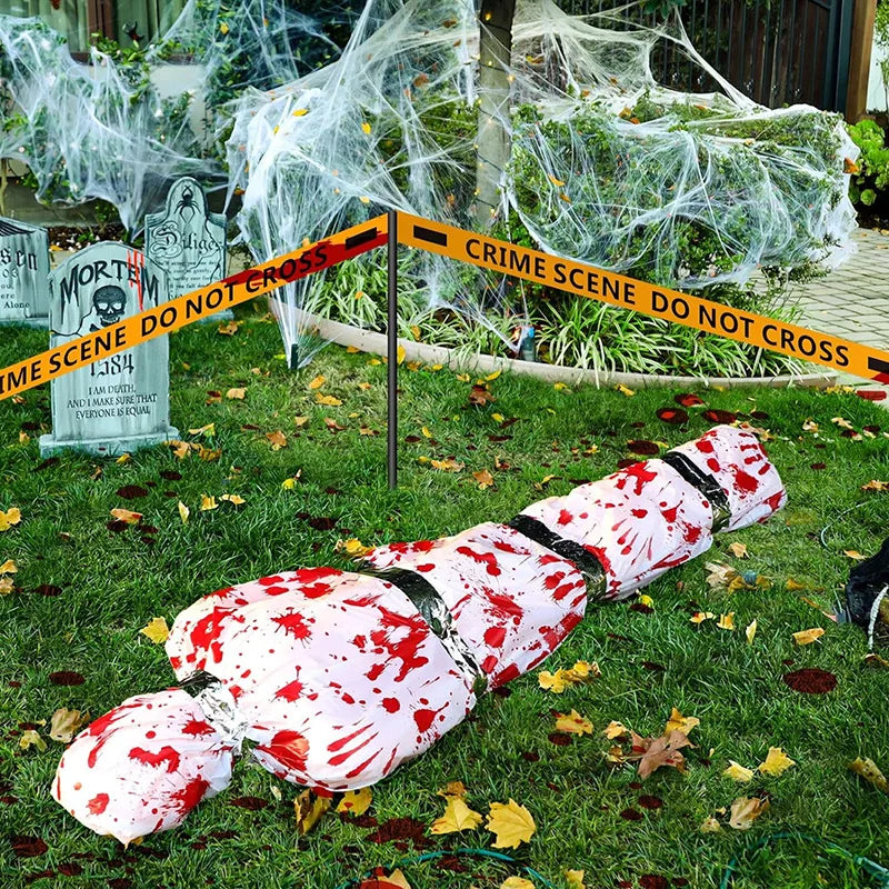 Maniquí Inflable de Halloween, Muñeco Humano Falso con Bolsa de Sangre para Casa Embrujada, Fiesta de Terror, Decoración Aterradora