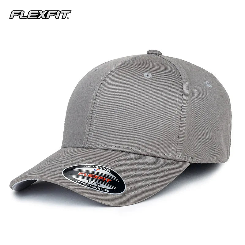 Gorra de béisbol FLEXFIT para hombre, gorra deportiva para exteriores, cierre completo, circunferencia de cabeza grande, ala corta, transpirable, parasol