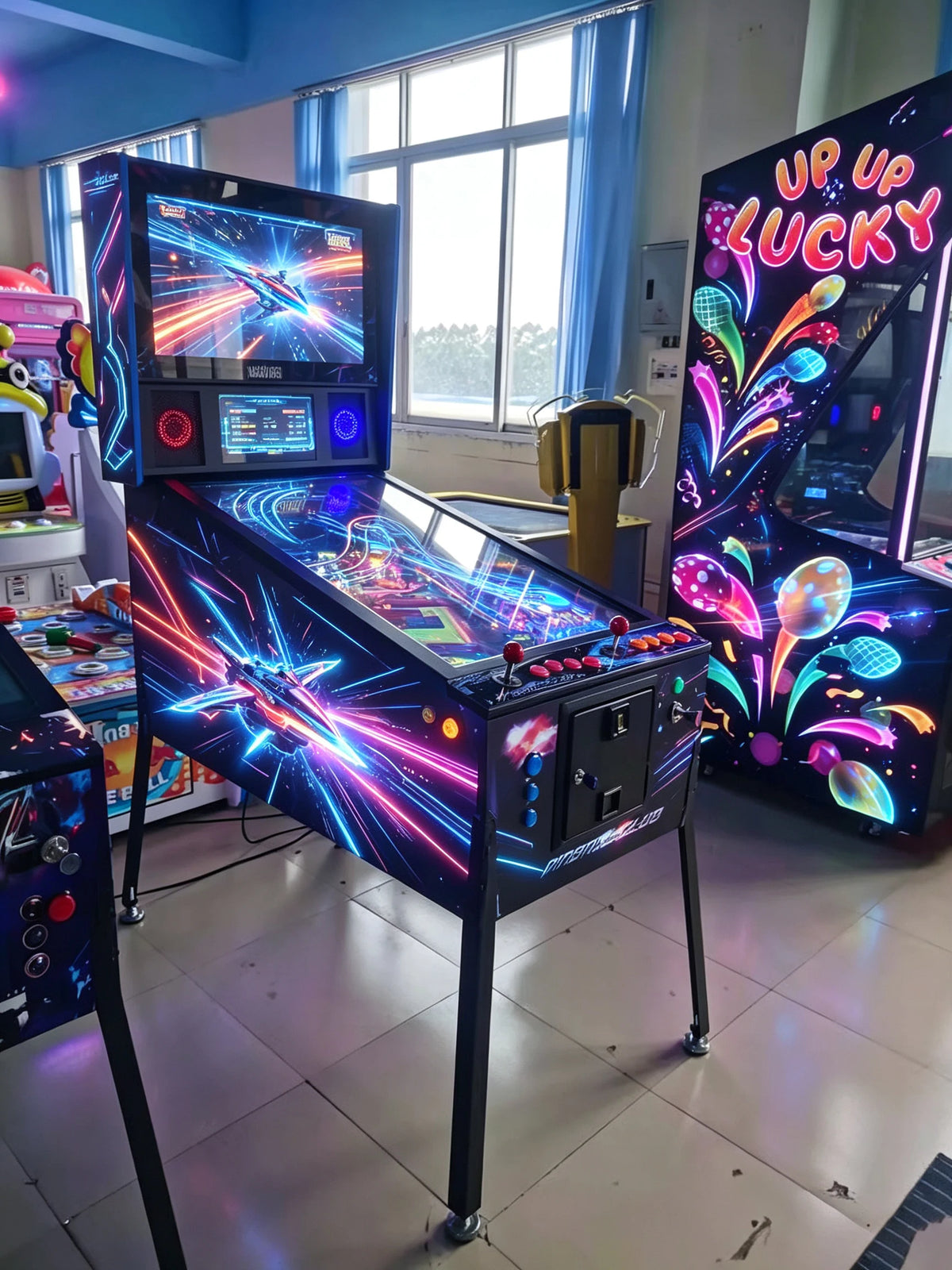 Máquina de Pinball Clásica que Funciona con Monedas, Máquinas de Juegos de Arcade