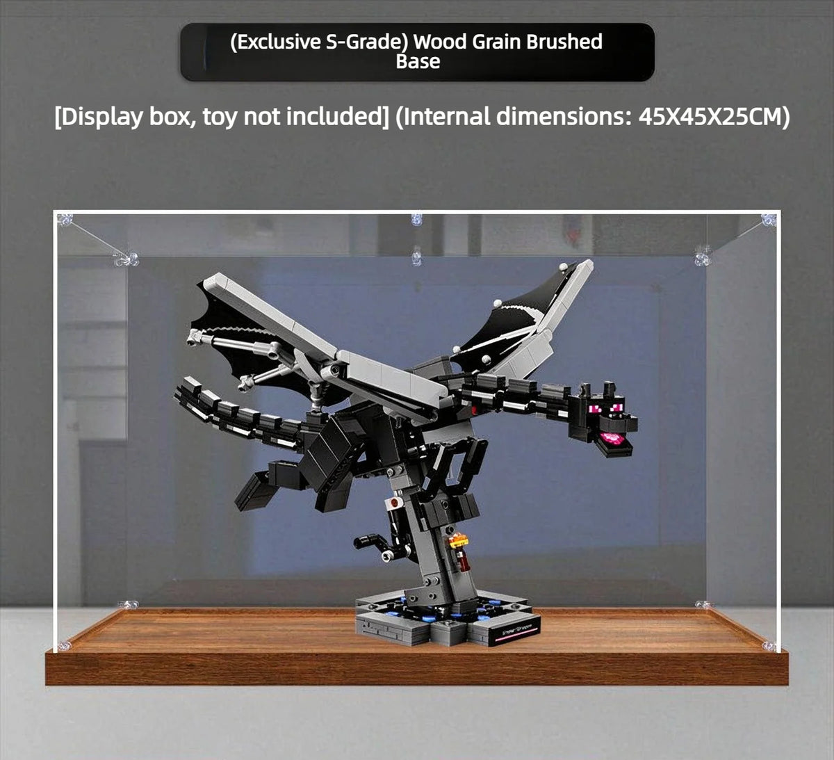 Vitrina de acrílico adecuada para bloques de construcción Lego 21595 Dragon, transparente y a prueba de polvo, expositor para el modelo de bloques 21595, juguete no incluido