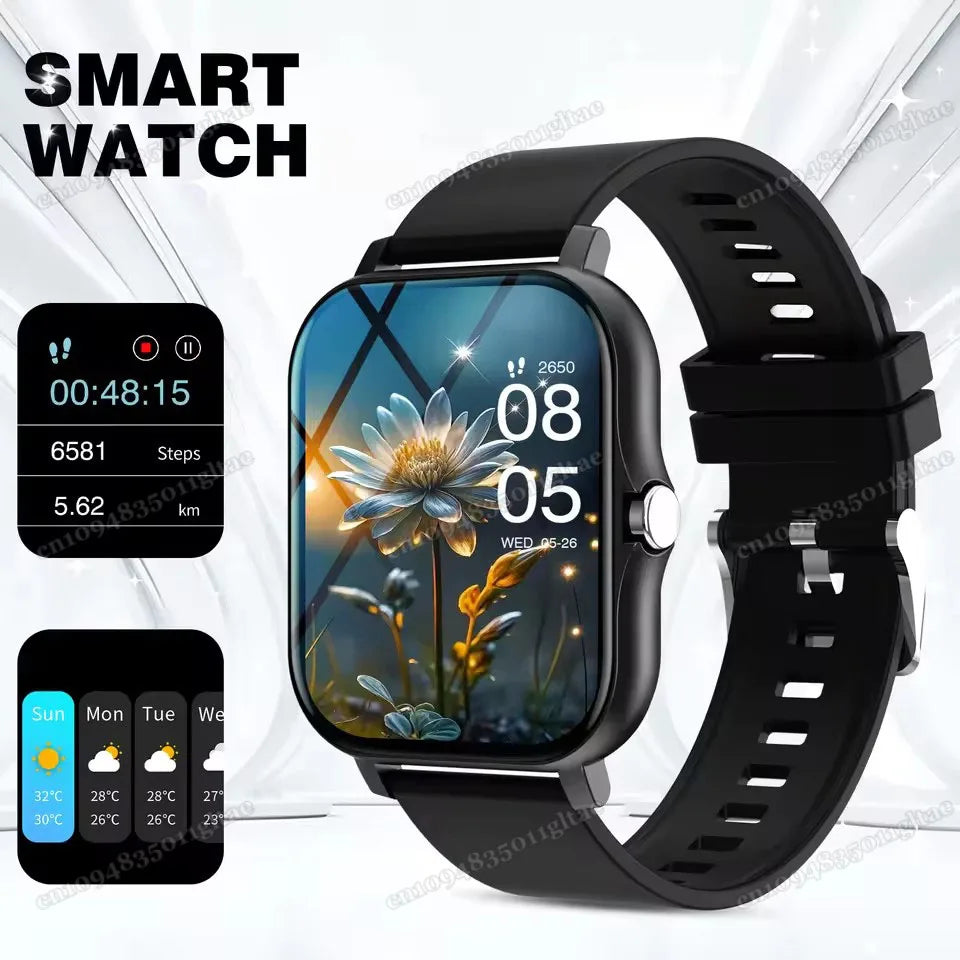 Reloj inteligente 2026, llamadas Bluetooth, rastreador de ejercicios, monitor de frecuencia cardíaca y registro de sueño, reloj deportivo para exteriores para Android/iOS, hombres y mujeres HT30