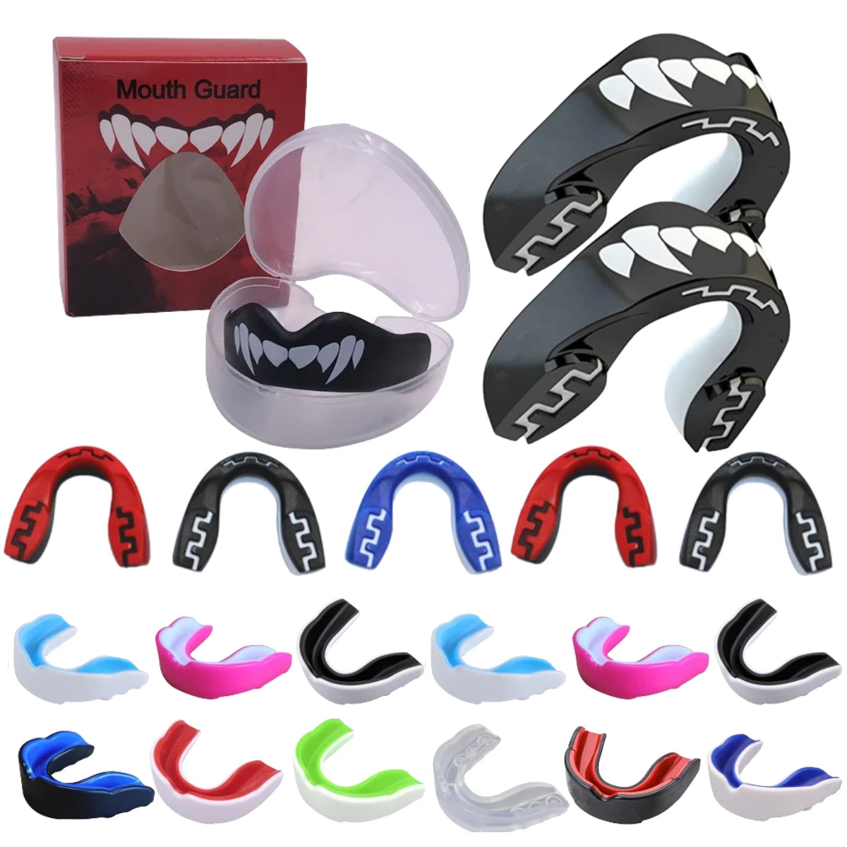 Protector bucal profesional de boxeo para adultos y niños, protector de dientes de lucha EVA para entrenamiento de Mma, Muay Thai